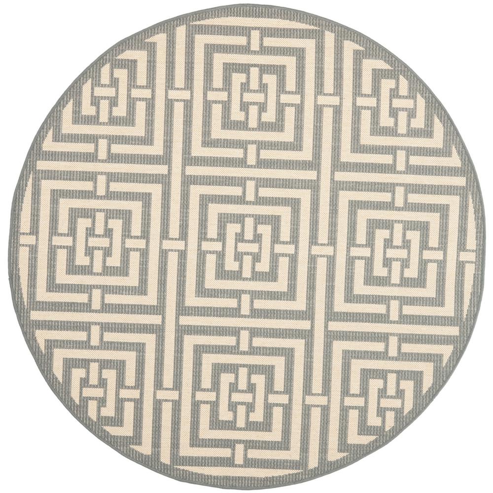 COURTYARD, GREY / CREAM, 5'-3" X 5'-3" Round, Area Rug, CY6937-65-5R. Picture 1