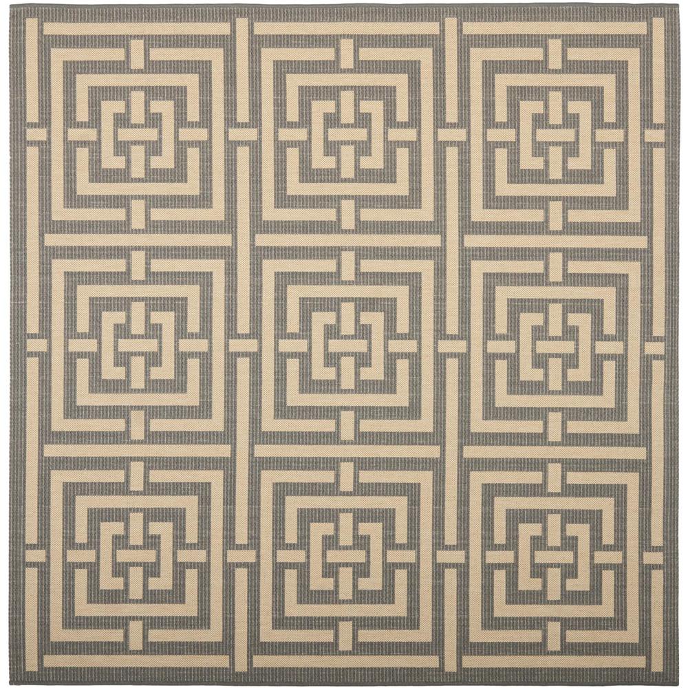 COURTYARD, GREY / CREAM, 6'-7" X 6'-7" Square, Area Rug, CY6937-65-7SQ. Picture 1