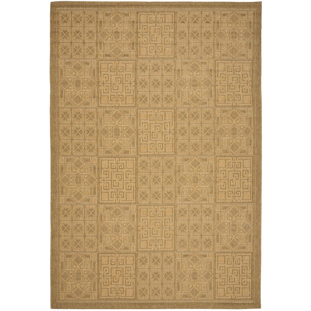 COURTYARD, GOLD / NATURAL, 6'-7" X 9'-6", Area Rug, CY6947-49-6. Picture 1