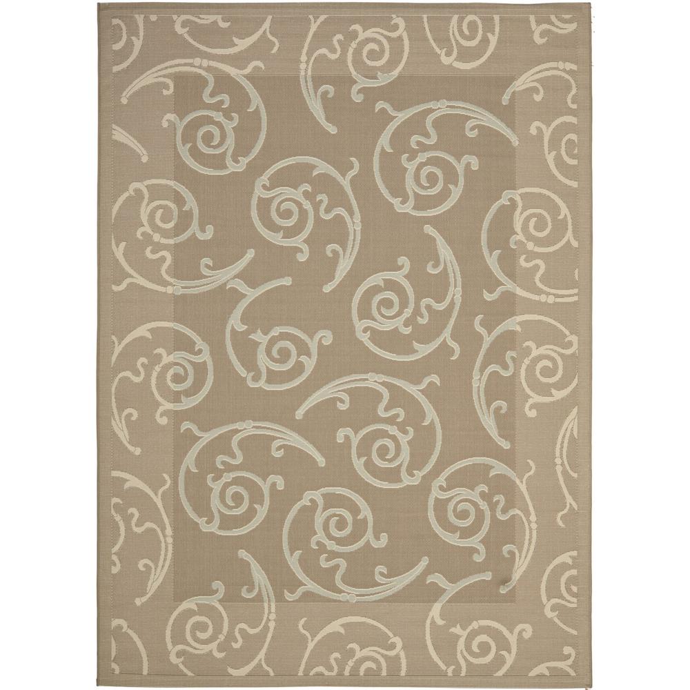 COURTYARD, DARK BEIG / BEIGE, 8' X 11', Area Rug, CY7108-97A18-8. Picture 1