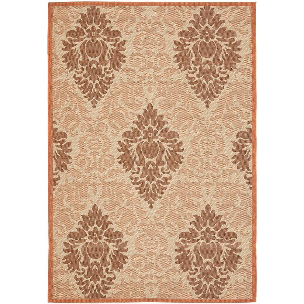 COURTYARD, CREAM / TERRACOTTA, 4' X 5'-7", Area Rug, CY7133-11A7-4. Picture 1