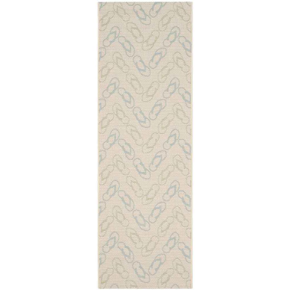 COURTYARD, BEIGE / AQUA, 2'-3" X 6'-7", Area Rug, CY7420-213A24-27. Picture 1