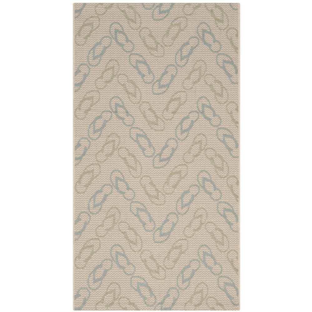 COURTYARD, BEIGE / AQUA, 2'-7" X 5', Area Rug, CY7420-213A24-3. Picture 1