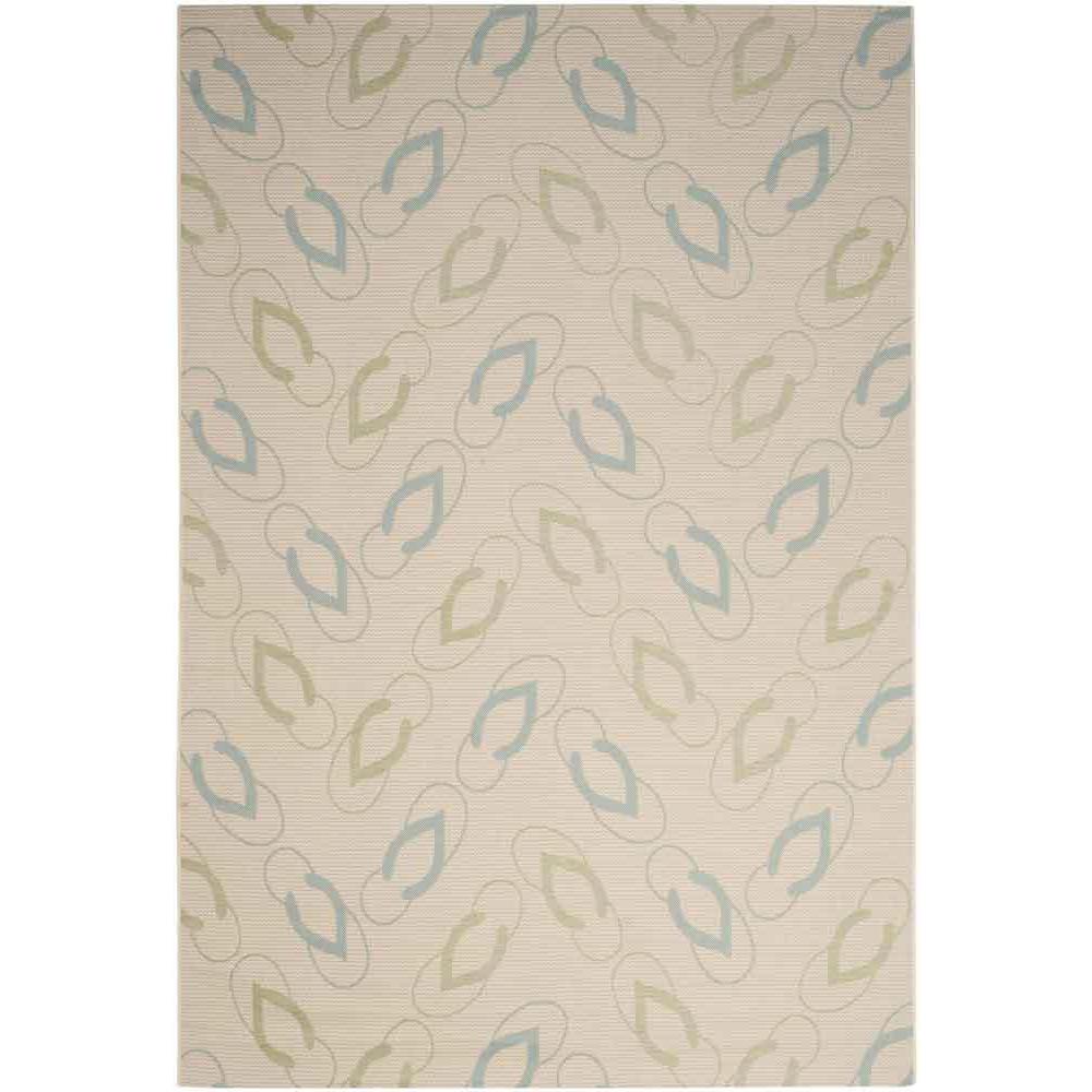 COURTYARD, BEIGE / AQUA, 4' X 5'-7", Area Rug, CY7420-213A24-4. Picture 1