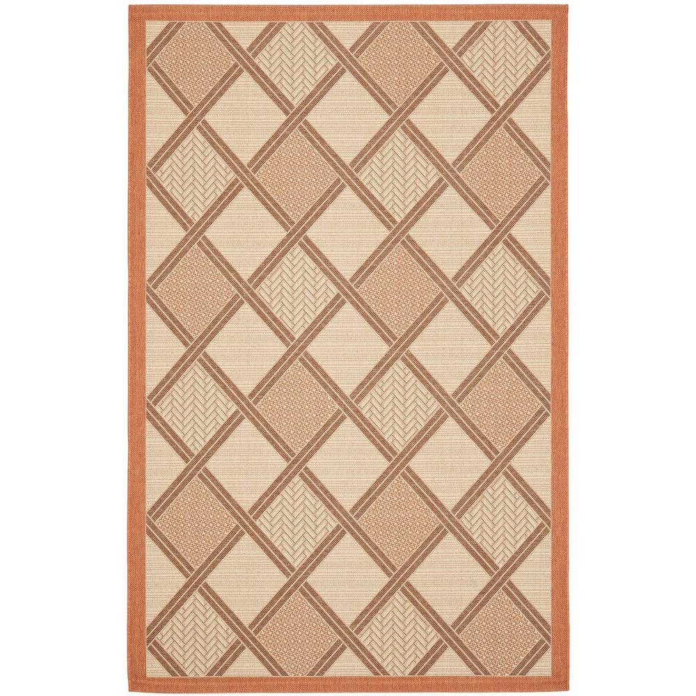 COURTYARD, CREAM / TERRACOTTA, 4' X 5'-7", Area Rug, CY7570-11A7-4. Picture 1