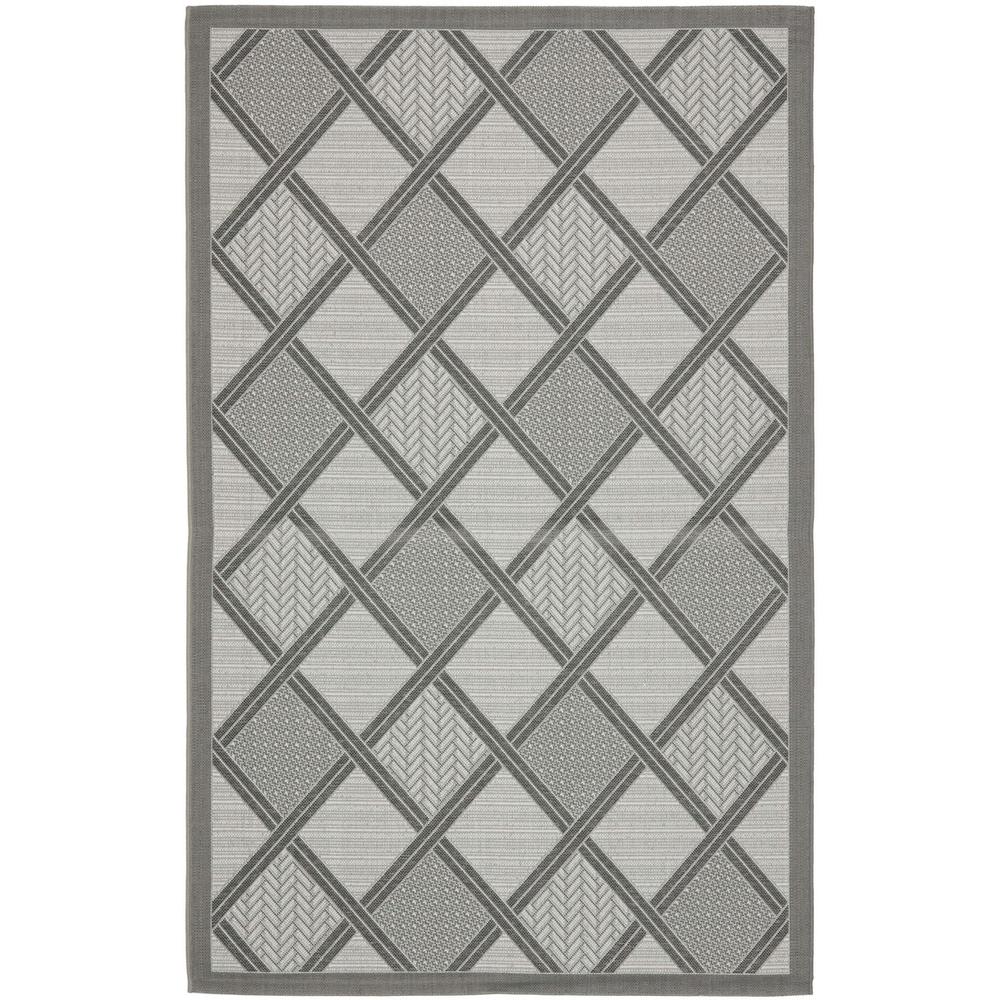 COURTYARD, LIGHT GREY / ANTHRACITE, 4' X 5'-7", Area Rug, CY7570-78A5-4. Picture 1