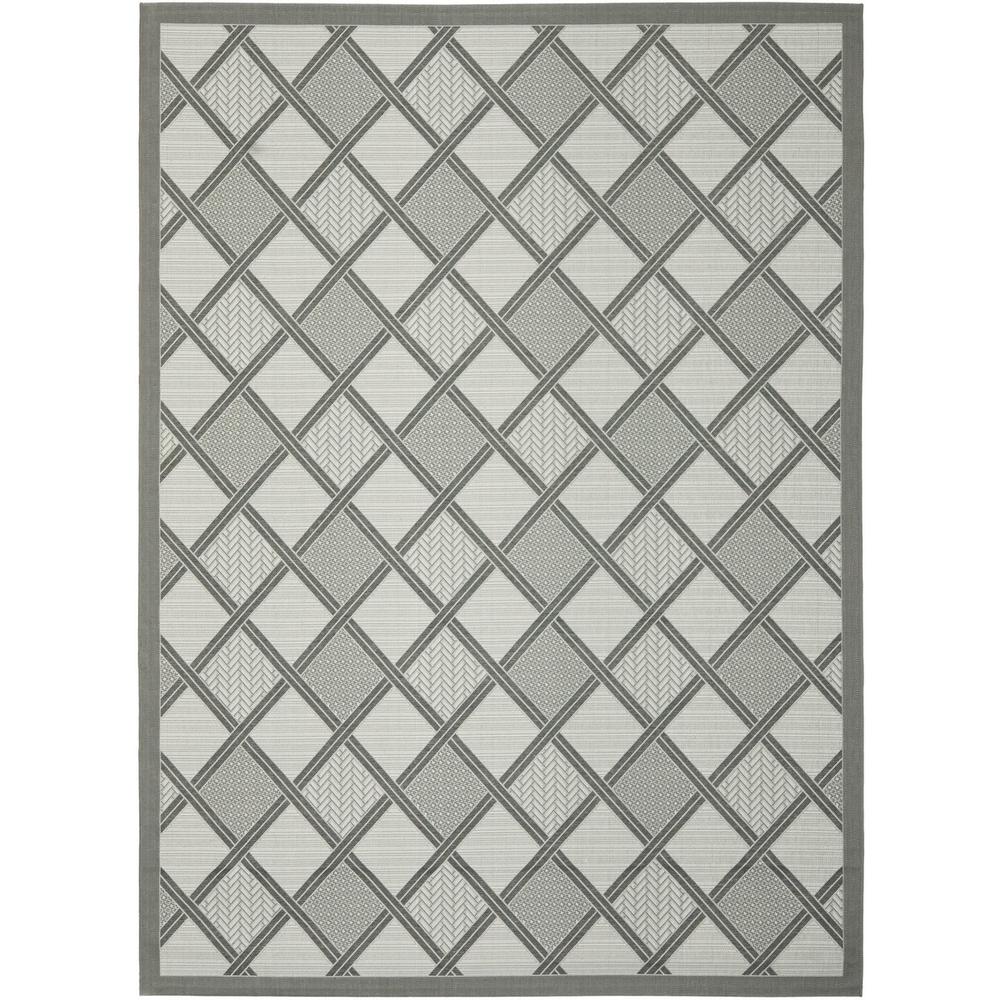 COURTYARD, LIGHT GREY / ANTHRACITE, 6'-7" X 9'-6", Area Rug, CY7570-78A5-6. Picture 1