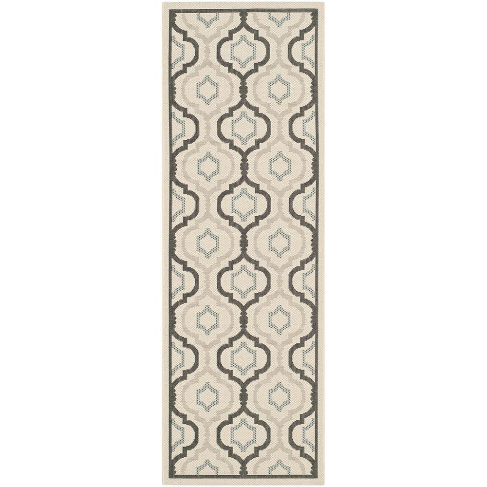 COURTYARD, BEIGE / BLACK, 2'-3" X 10', Area Rug, CY7938-256A18-210. Picture 1