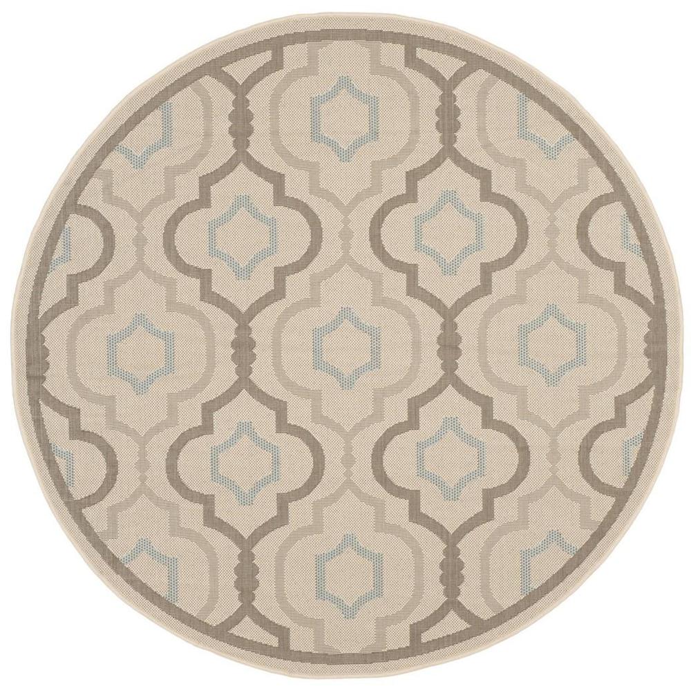 COURTYARD, BEIGE / DARK BEIG, 5'-3" X 5'-3" Round, Area Rug, CY7938-79A18-5R. Picture 1