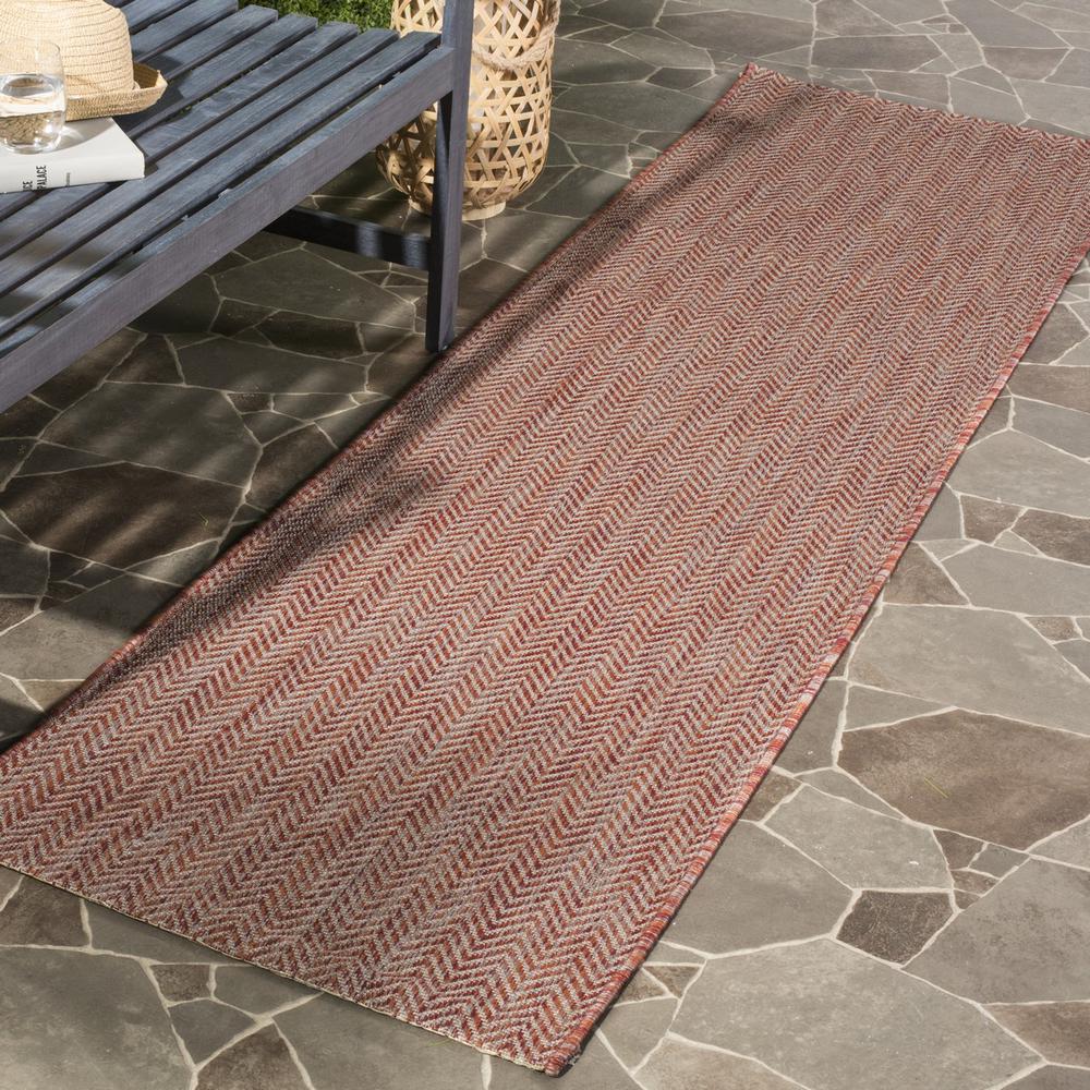 COURTYARD, RED / BEIGE, 2'-3" X 12', Area Rug, CY8022-36521-212. Picture 1