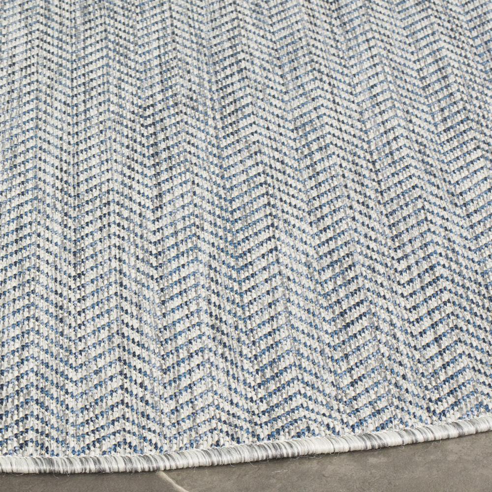 COURTYARD, GREY / NAVY, 5'-3" X 5'-3" Round, Area Rug, CY8022-36812-5R. Picture 1