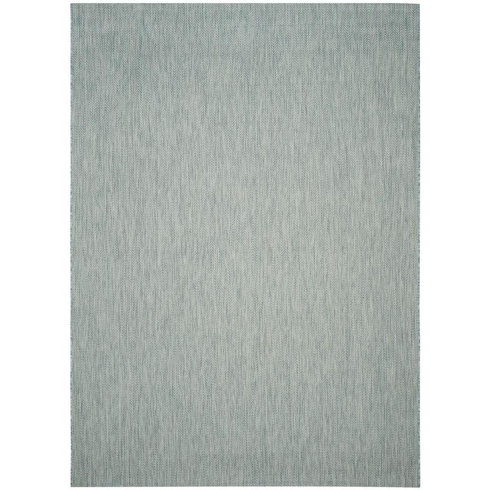 COURTYARD, AQUA / GREY, 8' X 11', Area Rug, CY8022-37121-8. Picture 1