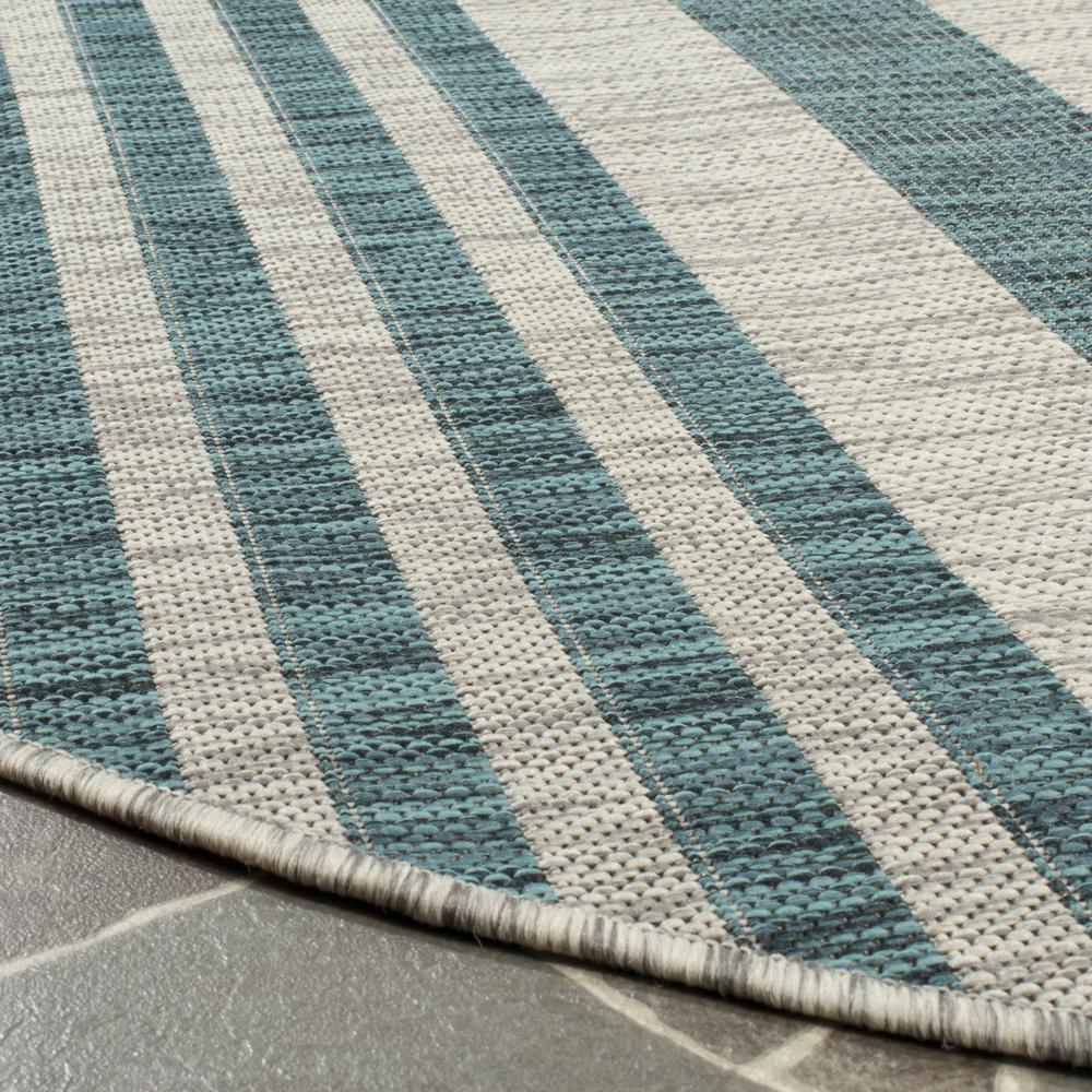 COURTYARD, GREY / BLUE, 6'-7" X 6'-7" Round, Area Rug, CY8062-37212-7R. Picture 3