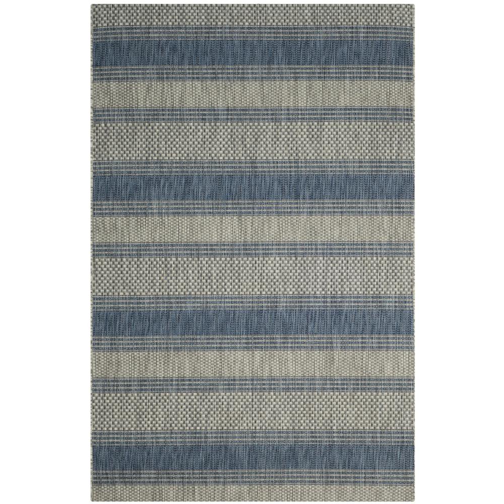 COURTYARD, GREY / NAVY, 4' X 5'-7", Area Rug, CY8464-36812-4. Picture 1