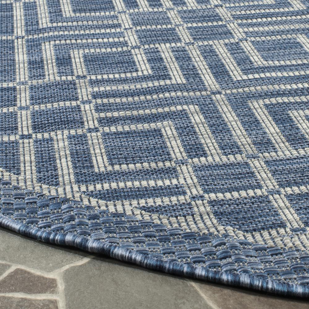 COURTYARD, NAVY / GREY, 6'-7" X 6'-7" Round, Area Rug, CY8467-36821-7R. Picture 2