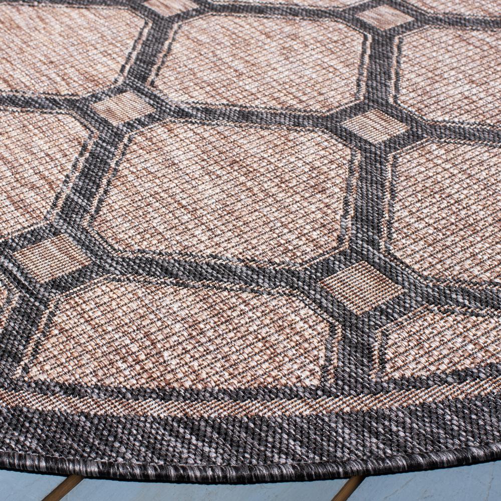 COURTYARD, NATURAL / BLACK, 6'-7" X 6'-7" Round, Area Rug, CY8471-37312-7R. Picture 2