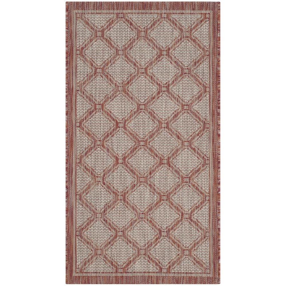 COURTYARD, RED / BEIGE, 2' X 3'-7", Area Rug, CY8474-36521-2. Picture 1