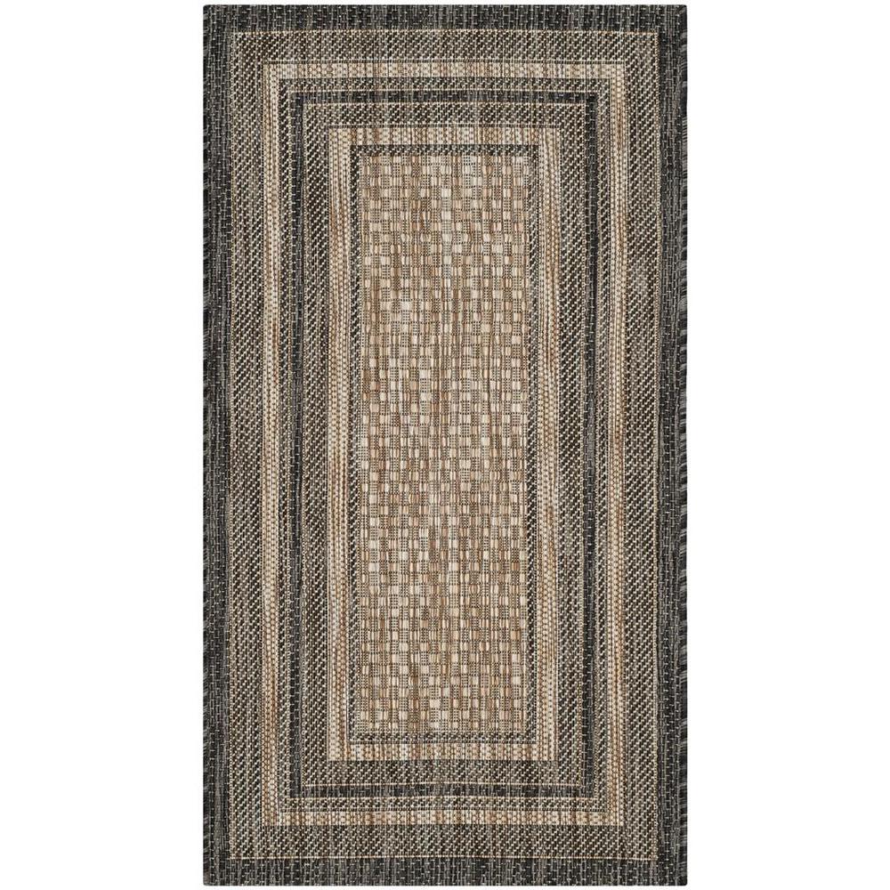 COURTYARD, NATURAL / BLACK, 2' X 3'-7", Area Rug, CY8475-37312-2. Picture 1