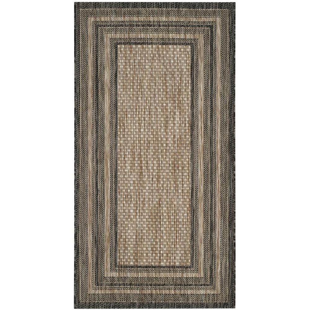 COURTYARD, NATURAL / BLACK, 2'-7" X 5', Area Rug, CY8475-37312-3. Picture 1