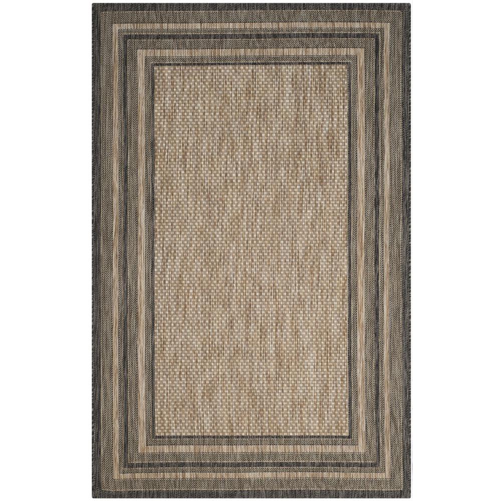 COURTYARD, NATURAL / BLACK, 4' X 5'-7", Area Rug, CY8475-37312-4. Picture 1