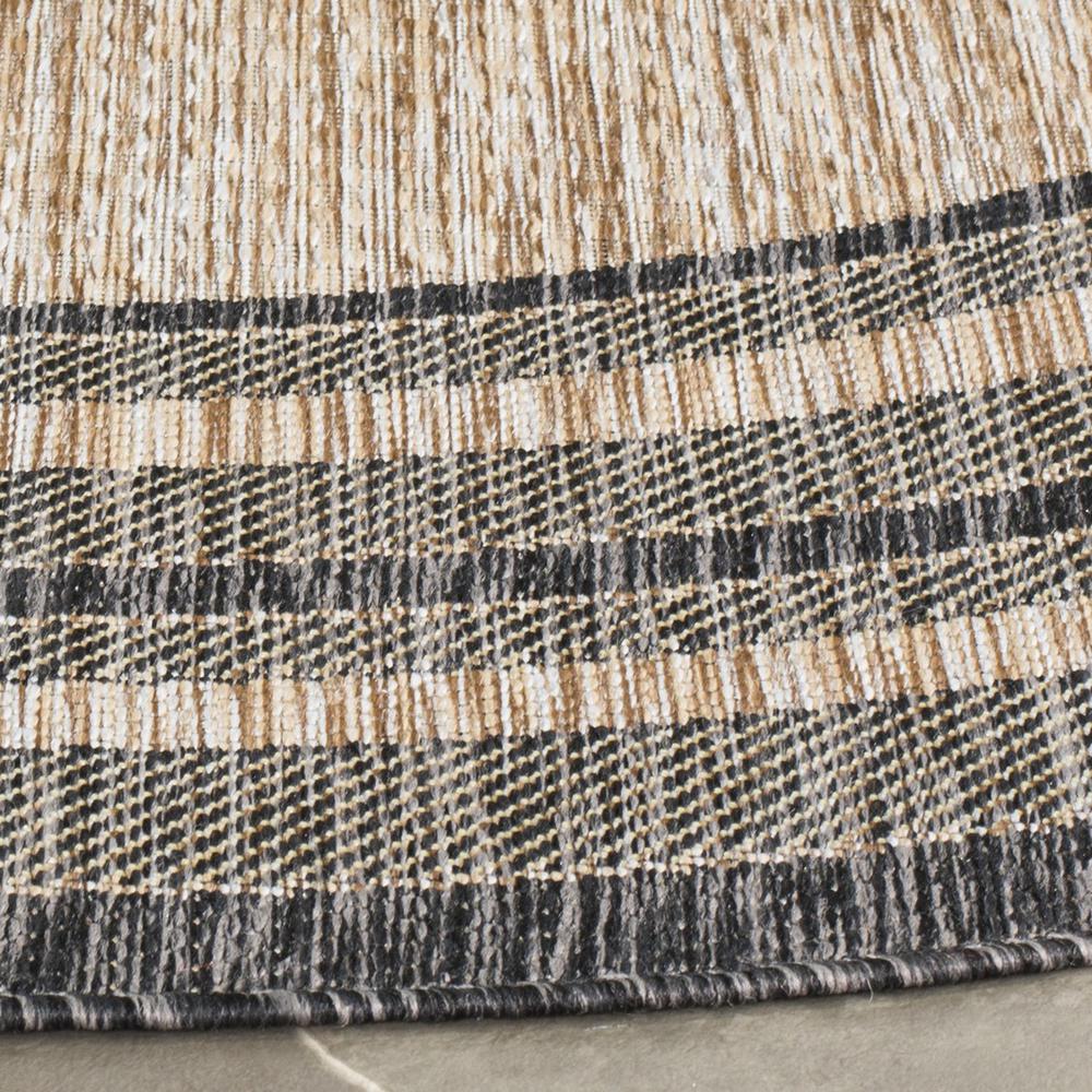 COURTYARD, NATURAL / BLACK, 5'-3" X 5'-3" Round, Area Rug, CY8475-37312-5R. Picture 1
