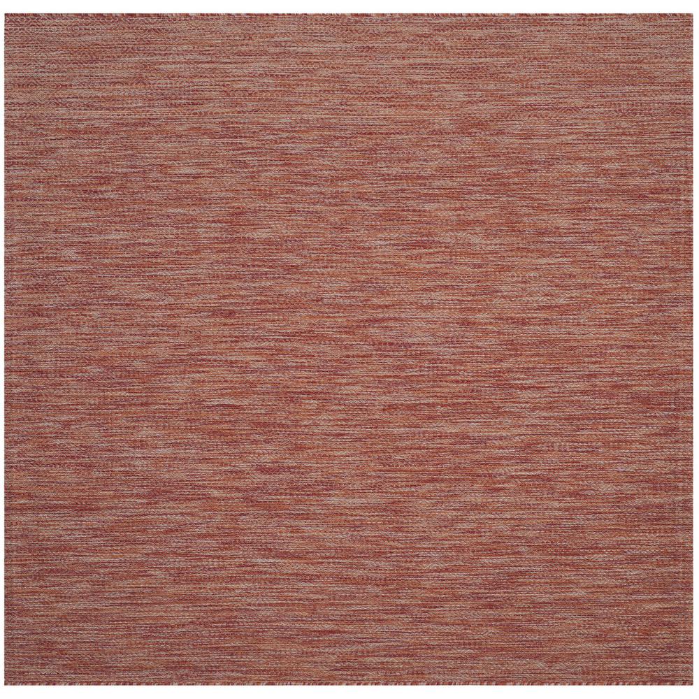 COURTYARD, RED / RED, 5'-3" X 5'-3" Square, Area Rug. Picture 1