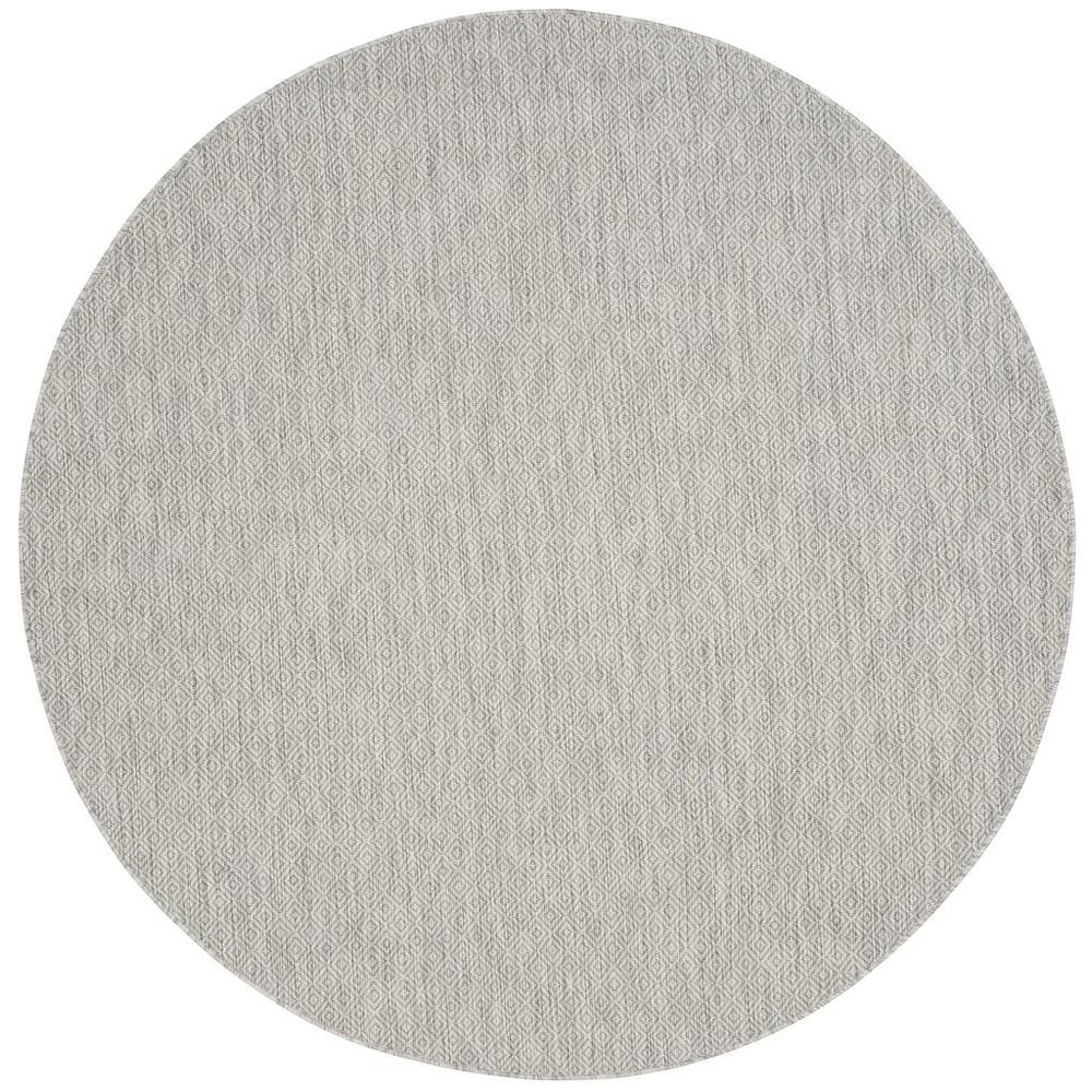 COURTYARD, GREY / GREY, 6'-7" X 6'-7" Round, Area Rug, CY8520-36811-7R. Picture 1