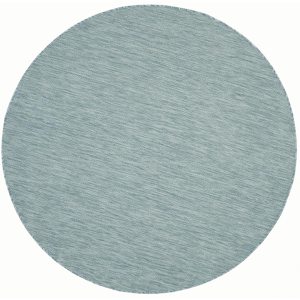 COURTYARD, AQUA / AQUA, 6'-7" X 6'-7" Round, Area Rug, CY8520-37122-7R. Picture 1
