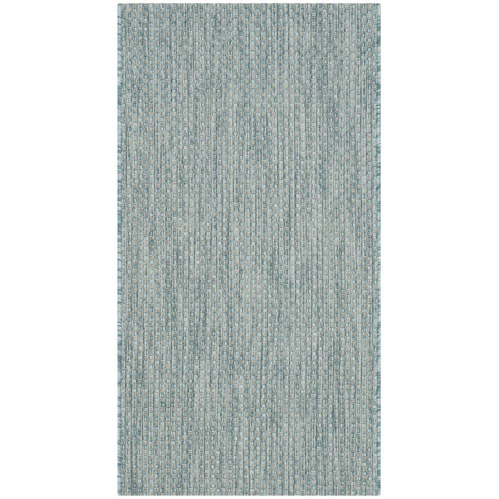 COURTYARD, AQUA / GREY, 2' X 3'-7", Area Rug, CY8521-37121-2. Picture 1