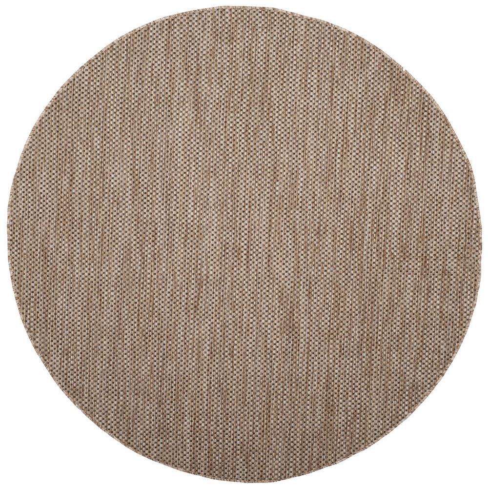 COURTYARD, NATURAL / BLACK, 6'-7" X 6'-7" Round, Area Rug, CY8521-37312-7R. Picture 1
