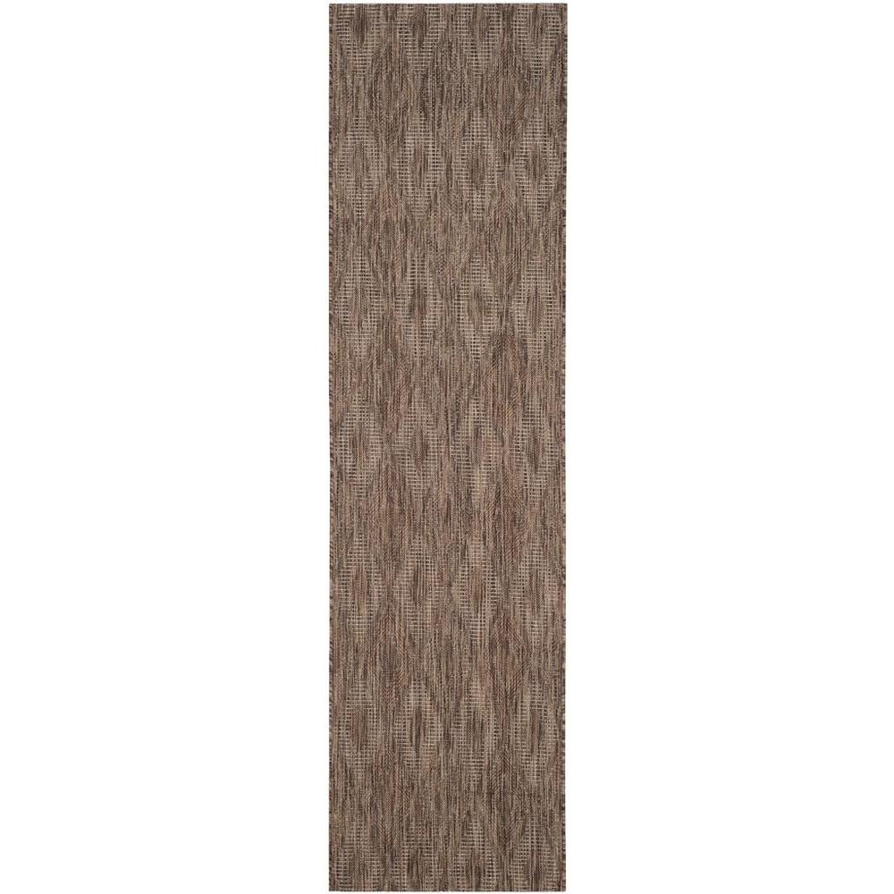 COURTYARD, BROWN / BROWN, 2'-3" X 8', Area Rug. Picture 1
