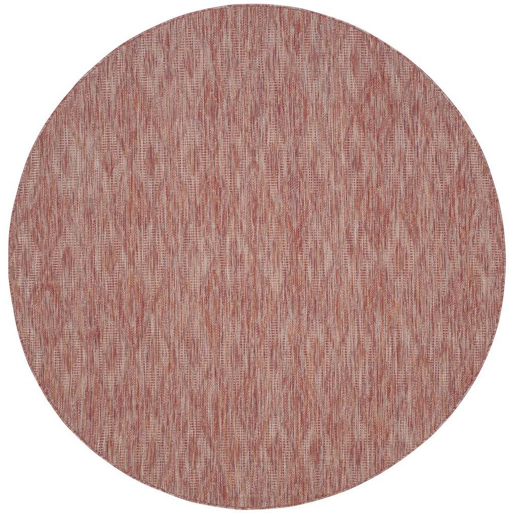 COURTYARD, RED / RED, 6'-7" X 6'-7" Round, Area Rug, CY8522-36522-7R. Picture 1