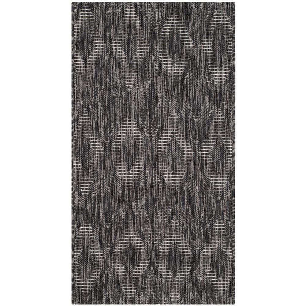 COURTYARD, BLACK / BLACK, 2' X 3'-7", Area Rug. Picture 1
