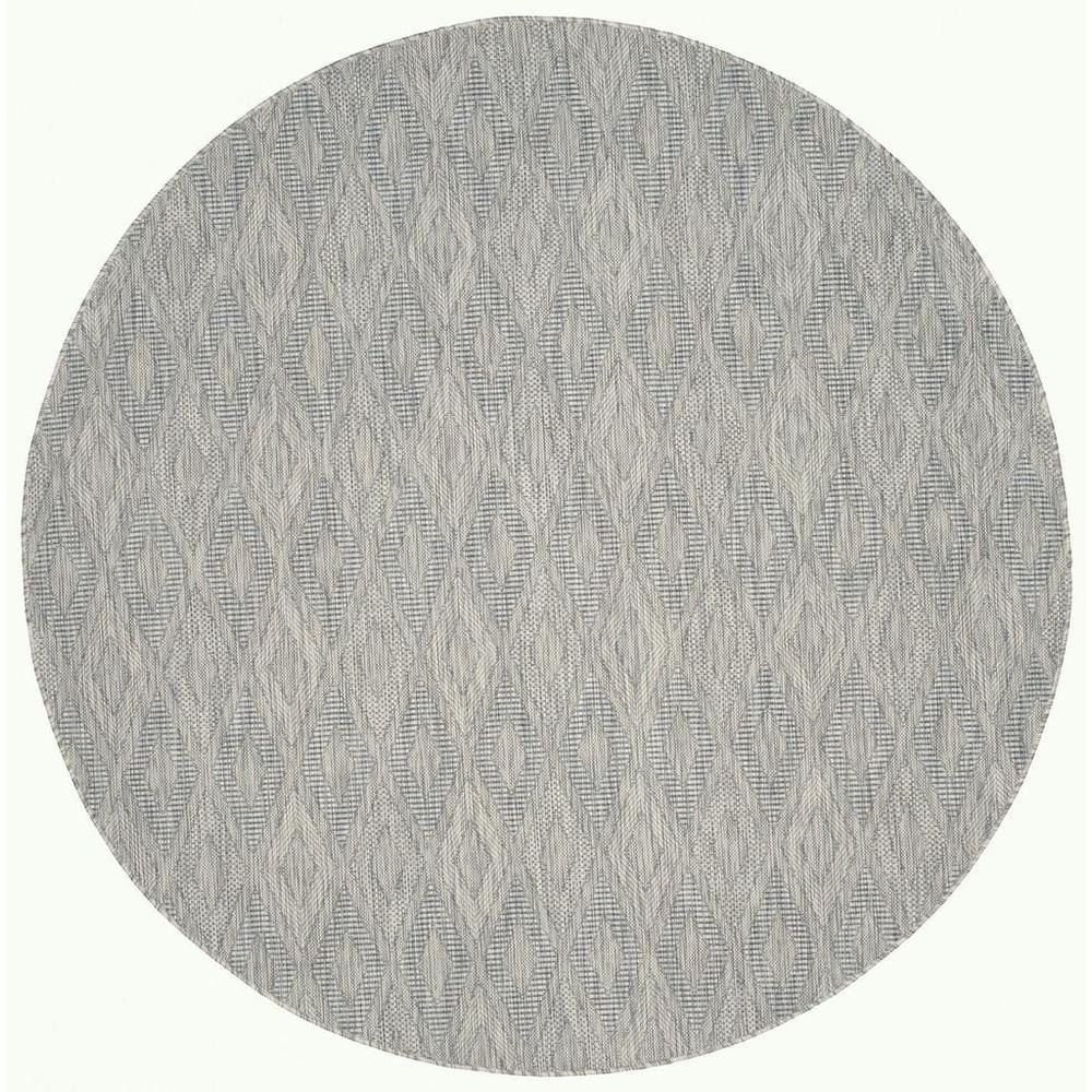 COURTYARD, GREY / GREY, 6'-7" X 6'-7" Round, Area Rug, CY8522-36811-7R. Picture 1