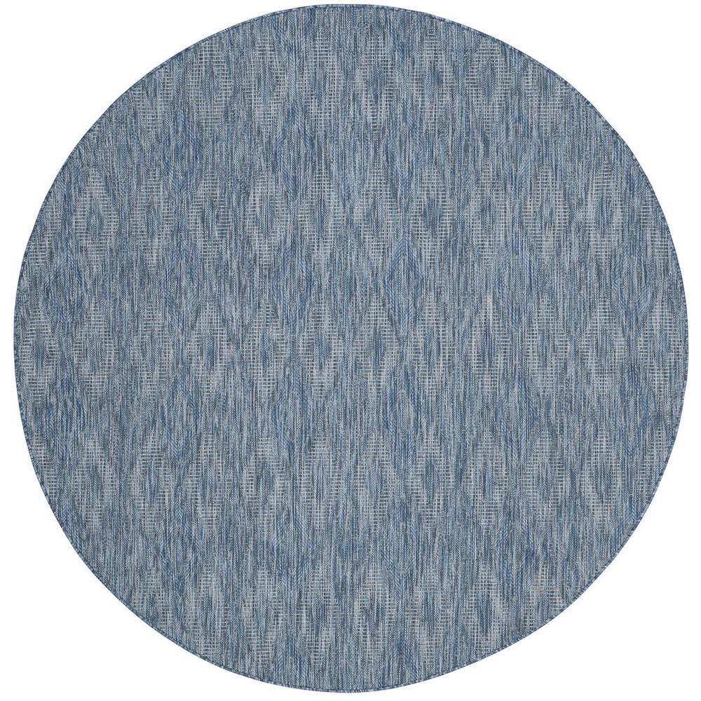 COURTYARD, NAVY / NAVY, 6'-7" X 6'-7" Round, Area Rug, CY8522-36822-7R. Picture 1