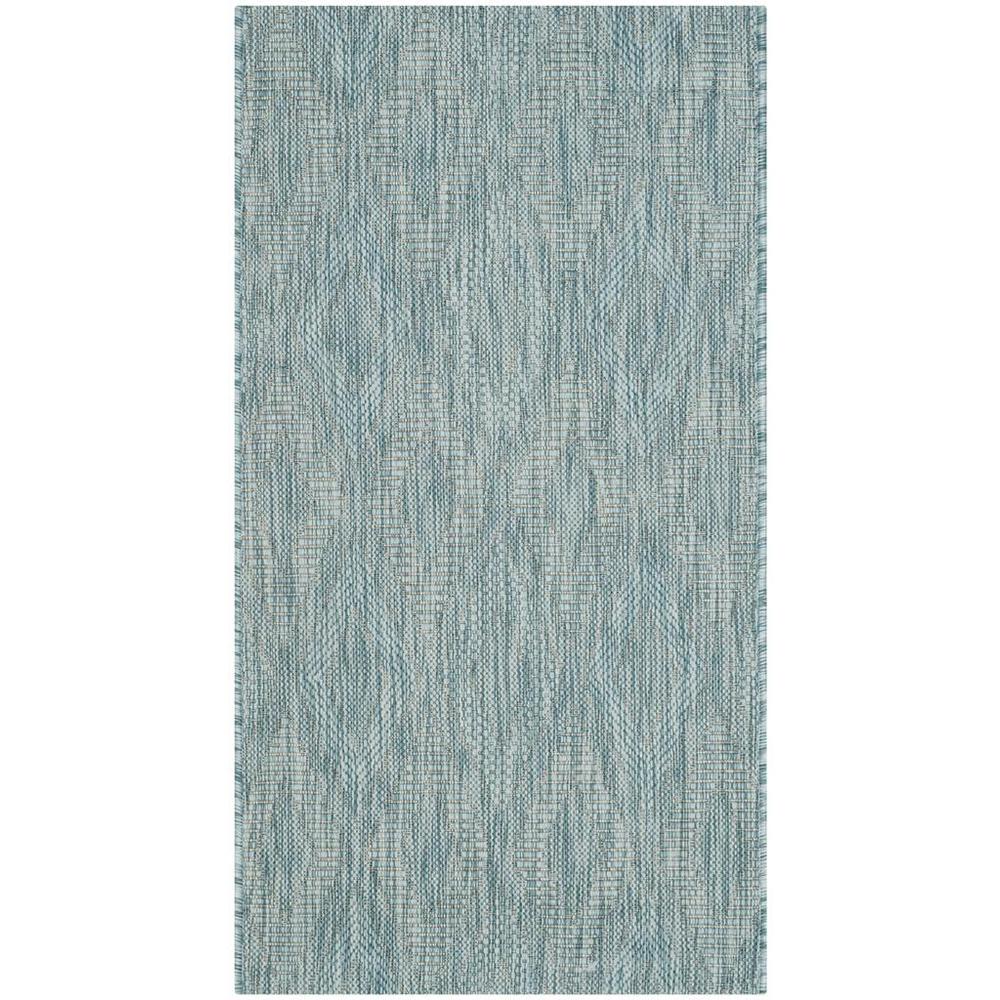 COURTYARD, AQUA / AQUA, 2' X 3'-7", Area Rug, CY8522-37122-2. Picture 1