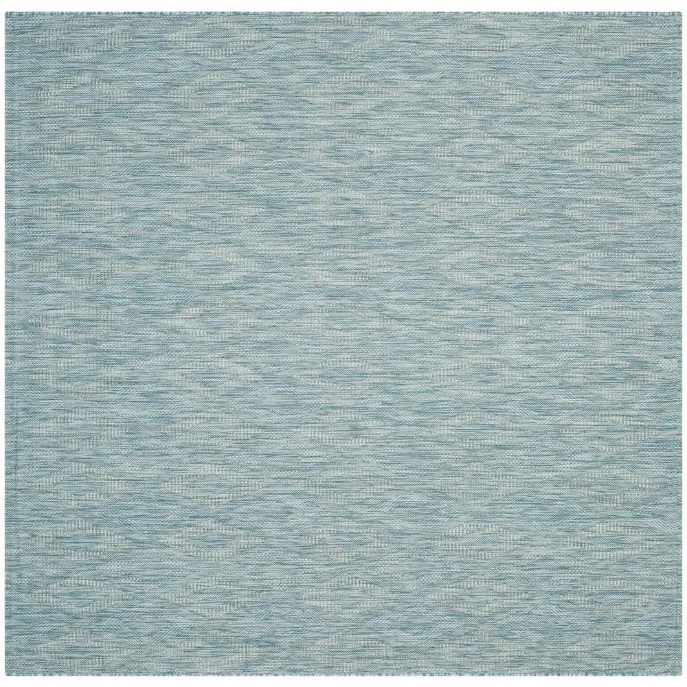 COURTYARD, AQUA / AQUA, 5'-3" X 5'-3" Square, Area Rug, CY8522-37122-5SQ. Picture 1