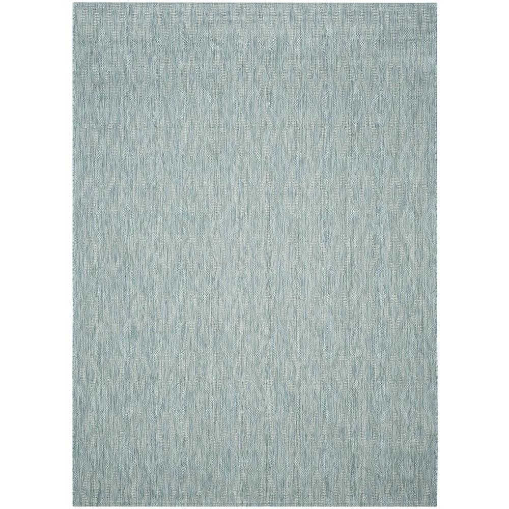 COURTYARD, AQUA / AQUA, 8' X 11', Area Rug, CY8522-37122-8. Picture 1