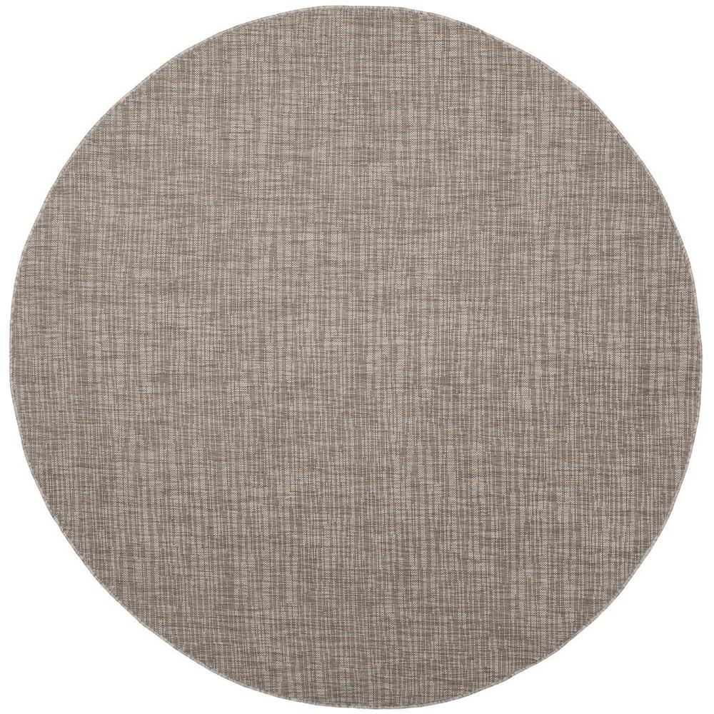 COURTYARD, LIGHT BROWN, 6'-7" X 6'-7" Round, Area Rug. Picture 1