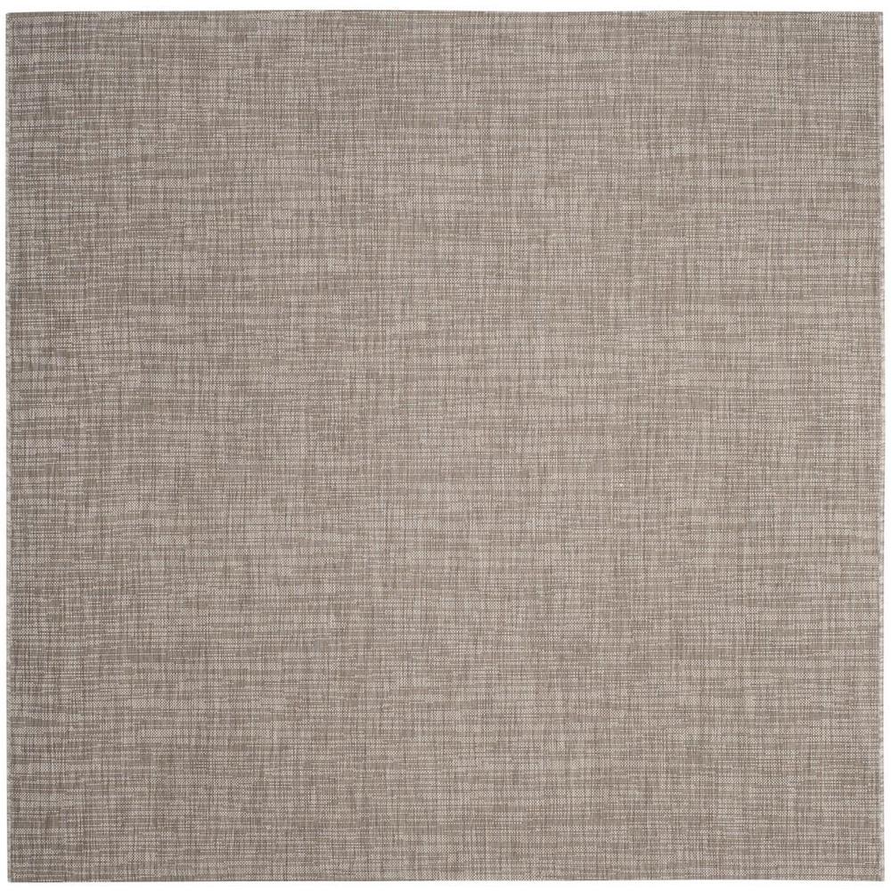 COURTYARD, LIGHT BROWN, 6'-7" X 6'-7" Square, Area Rug. Picture 1