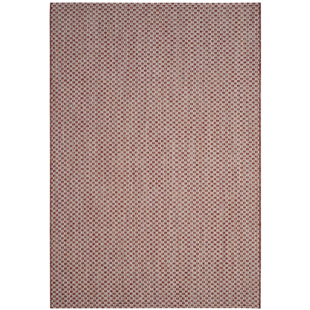 COURTYARD, RUST / LIGHT GREY, 4' X 5'-7", Area Rug. Picture 1