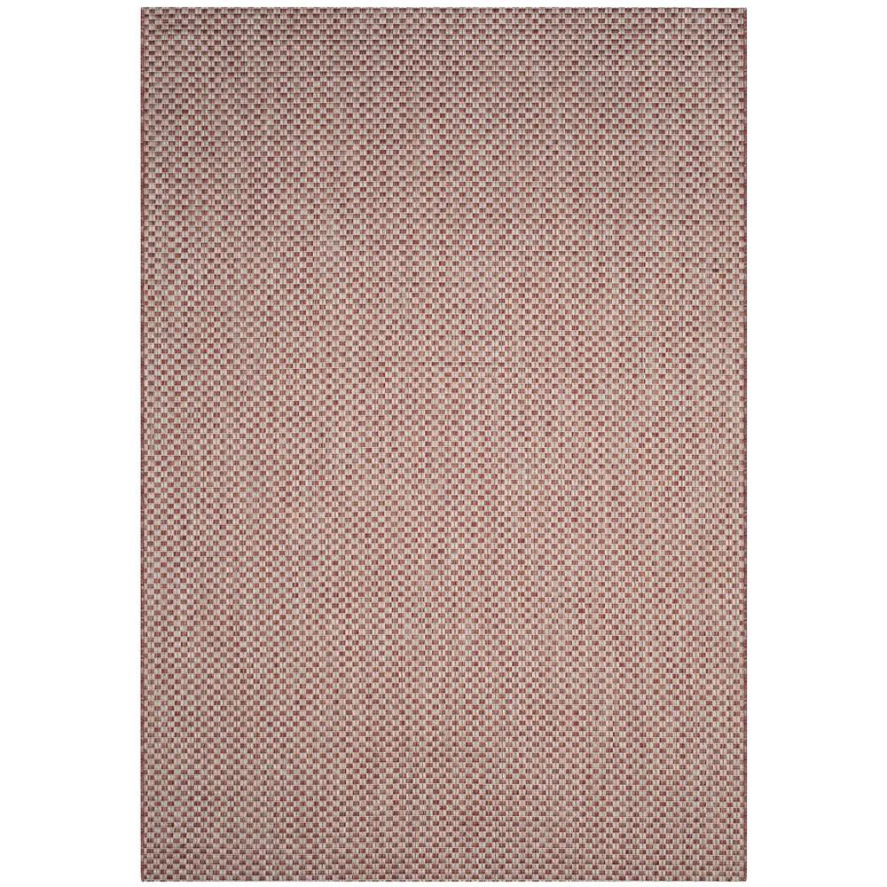 COURTYARD, RUST / LIGHT GREY, 6'-7" X 9'-6", Area Rug. Picture 1