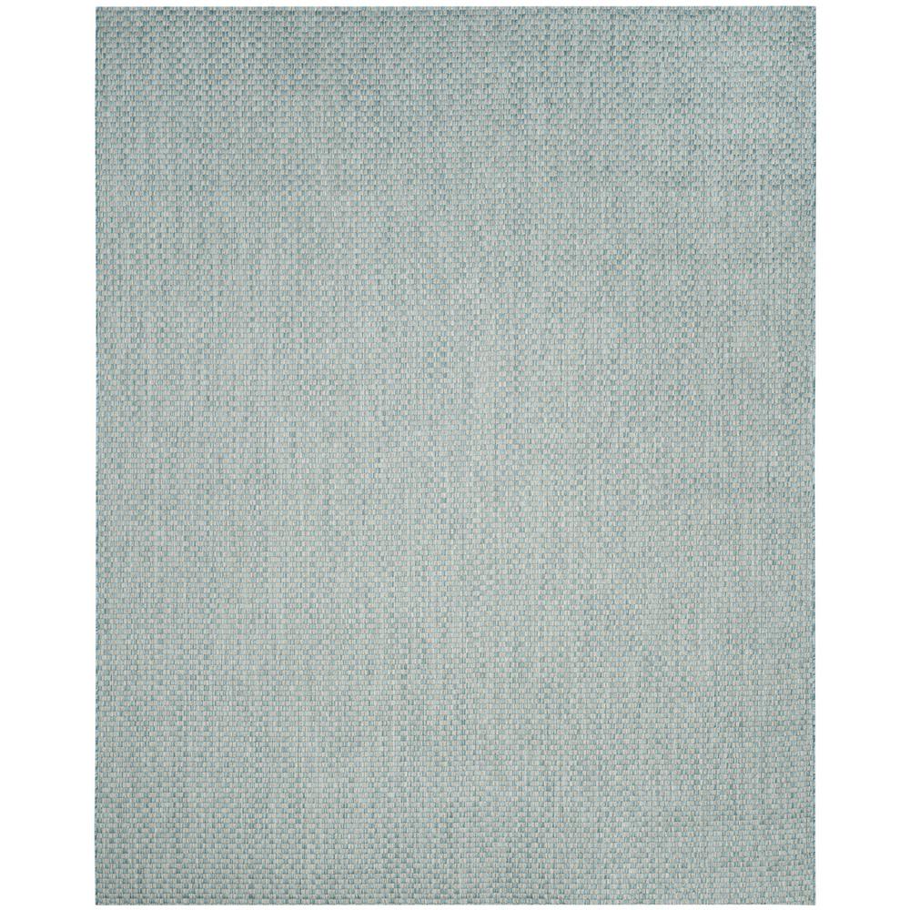 COURTYARD, LIGHT BLUE / LIGHT GREY, 8' X 11', Area Rug. Picture 1