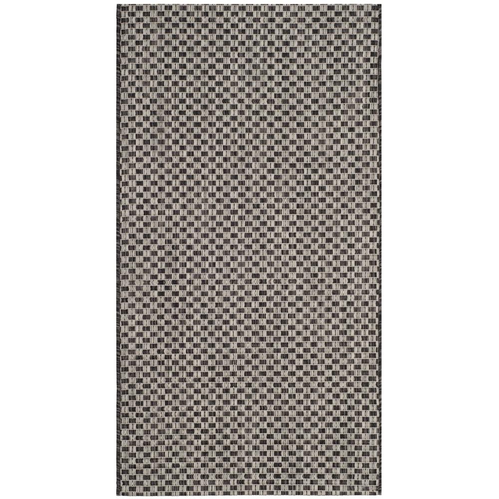 COURTYARD, BLACK / LIGHT GREY, 2' X 3'-7", Area Rug. Picture 1