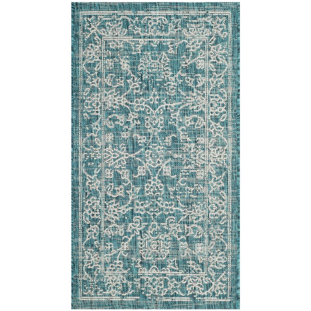 COURTYARD, TURQUOISE, 2' X 3'-7", Area Rug. Picture 1