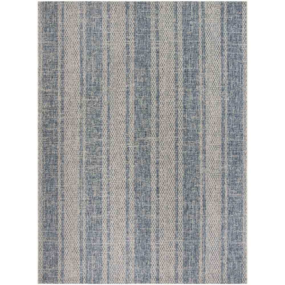 COURTYARD, LIGHT GREY / BLUE, 8' X 11', Area Rug, CY8736-36812-8. Picture 1