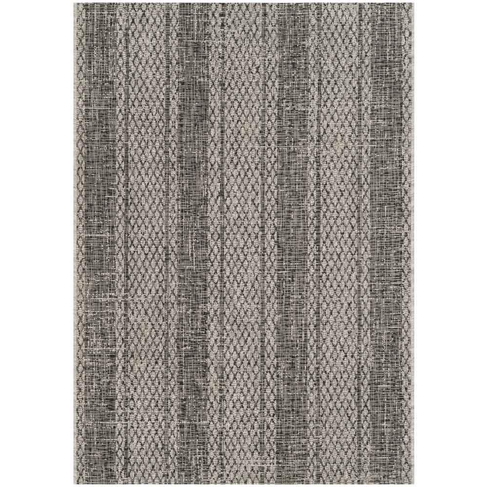 COURTYARD, LIGHT GREY / BLACK, 4' X 5'-7", Area Rug, CY8736-37612-4. Picture 1