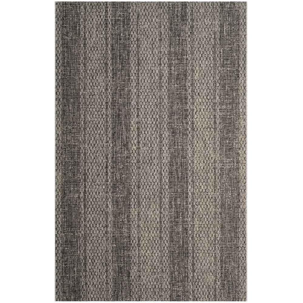 COURTYARD, LIGHT GREY / BLACK, 5'-3" X 7'-7", Area Rug, CY8736-37612-5. Picture 1