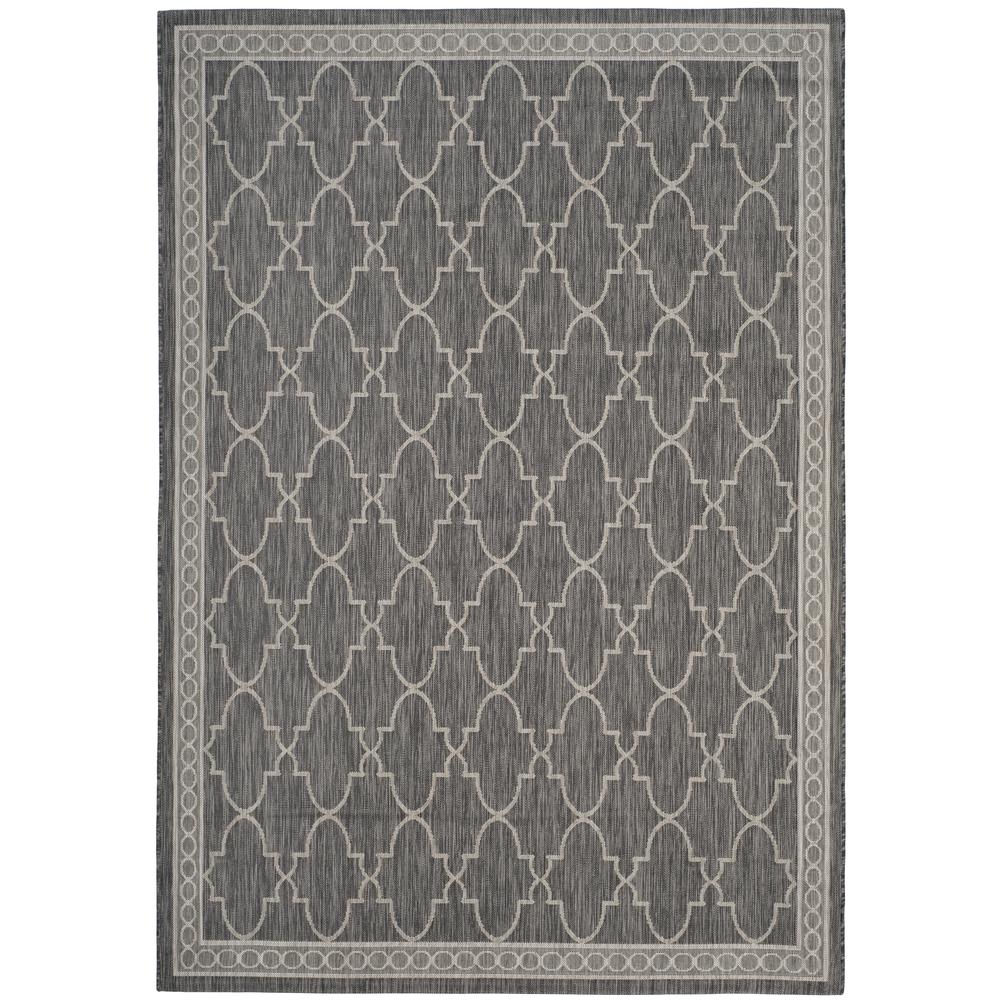 COURTYARD, BLACK / BEIGE, 6'-7" X 9'-6", Area Rug, CY8871-36621-6. Picture 1