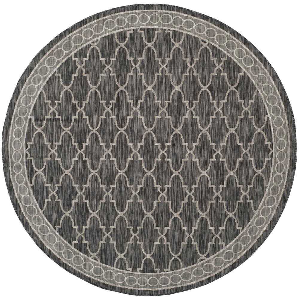 COURTYARD, BLACK / BEIGE, 6'-7" X 6'-7" Round, Area Rug, CY8871-36621-7R. Picture 2